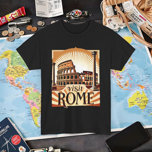 Rome Retro Air Travel T-Shirts | Jetsetter, Airport, and International Flight Tees