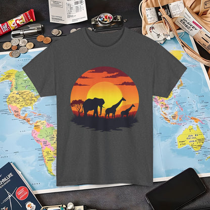 Savanna Silhouettes Air Travel T-Shirts | Jetsetter, Airport, and International Flight Tees
