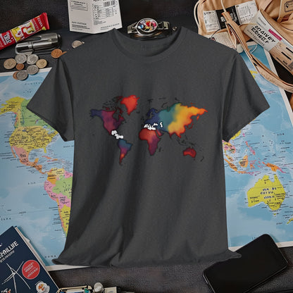 Colorful Wanderlust Air Travel T-Shirts | Jetsetter, Airport, and International Flight Tees