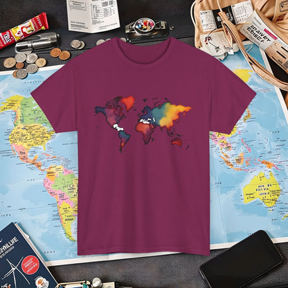 Colorful Wanderlust Air Travel T-Shirts | Jetsetter, Airport, and International Flight Tees