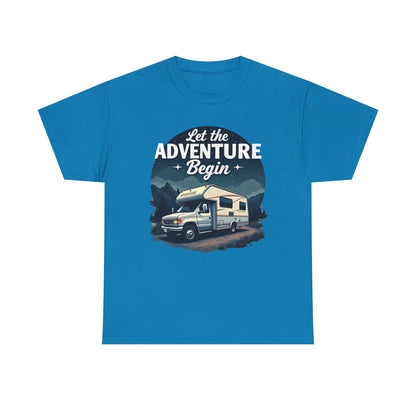 Adventure Awaits Road Trip & Vehicle Travel T-Shirts | Car, RV, and Motorcycle Adventure Tees