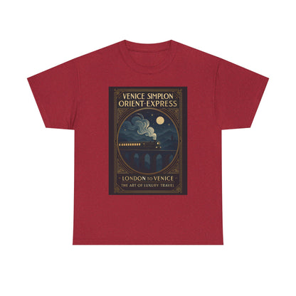 Orient Express at Night – Art Deco Venice Simplon Midnight Train Tee Road Trip & Vehicle Travel T-Shirts | Car, RV, and Motorcycle Adventure Tees