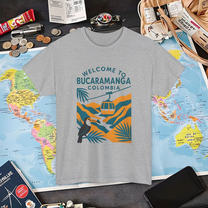 Bucaramanga Cable Car over Chicamocha Canyon Tee – Colombia Adventure Shirt | Layover Club Air Travel T-Shirts | Jetsetter, Airport, and International Flight Tees