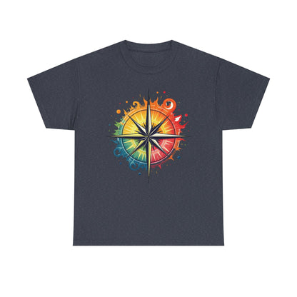 Psychedelic Compass Road Trip & Vehicle Travel T-Shirts | Car, RV, and Motorcycle Adventure Tees