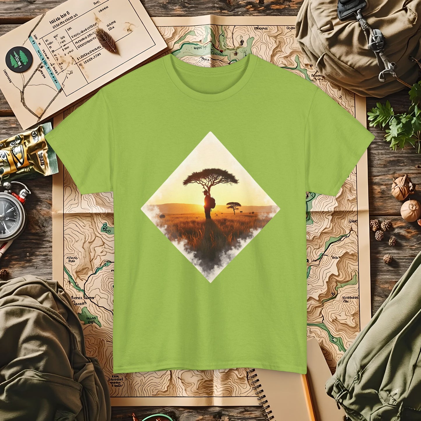 Savannah Journey Outdoor Adventure T-Shirts | Camping, Hiking, Rafting & Kayaking Tees for Nature Lovers
