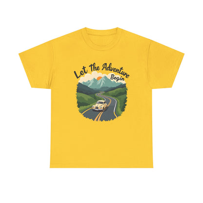 Adventure Awaits Road Trip & Vehicle Travel T-Shirts | Car, RV, and Motorcycle Adventure Tees