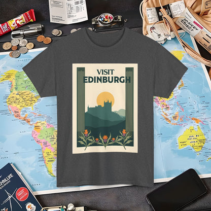 Edinburgh Poster Air Travel T-Shirts | Jetsetter, Airport, and International Flight Tees