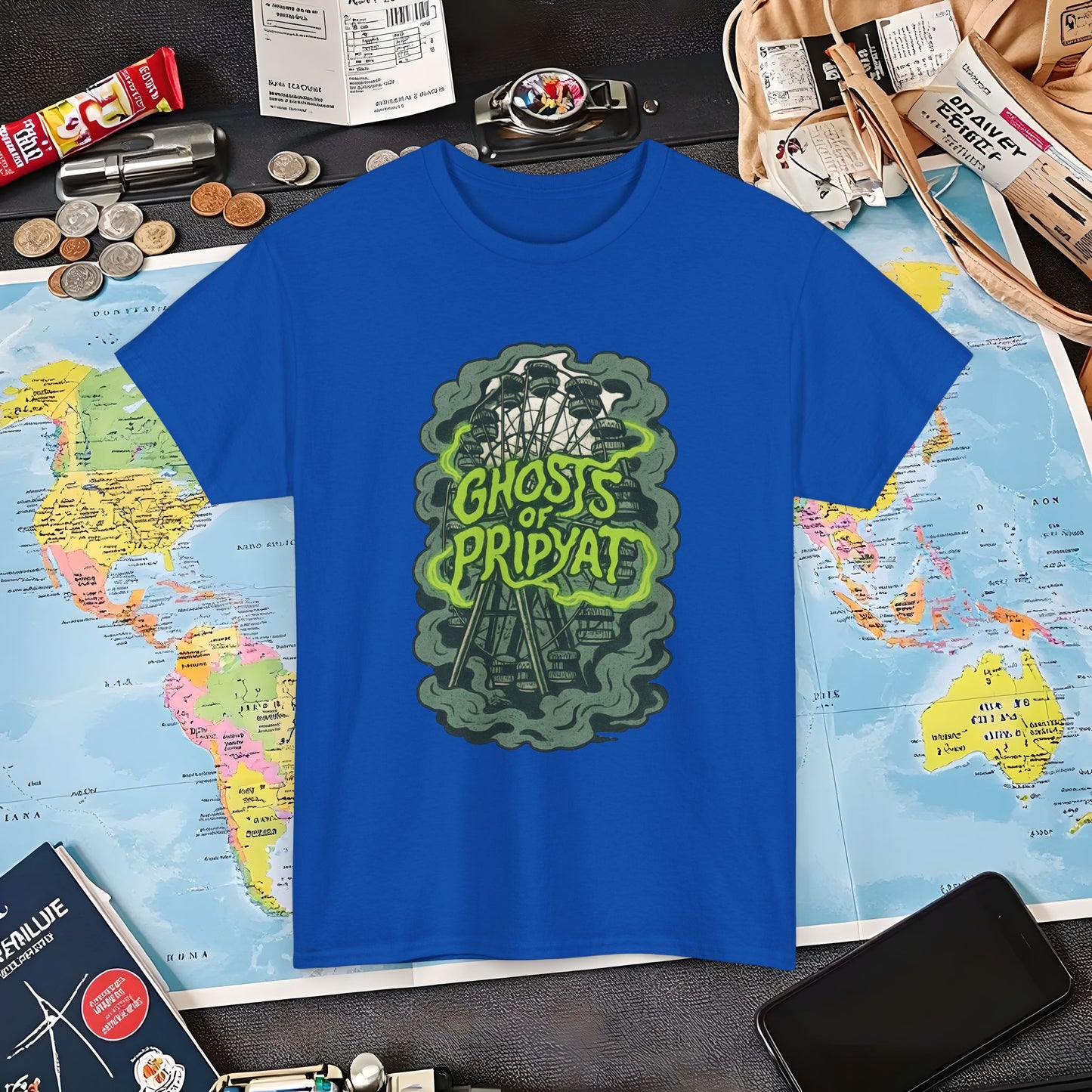 Ghosts of Pripyat Ferris Wheel Shirt – Haunted Chernobyl Dark Tourism Tee | Layover Club Air Travel T-Shirts | Jetsetter, Airport, and International Flight Tees
