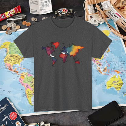 Colorful Wanderlust Air Travel T-Shirts | Jetsetter, Airport, and International Flight Tees