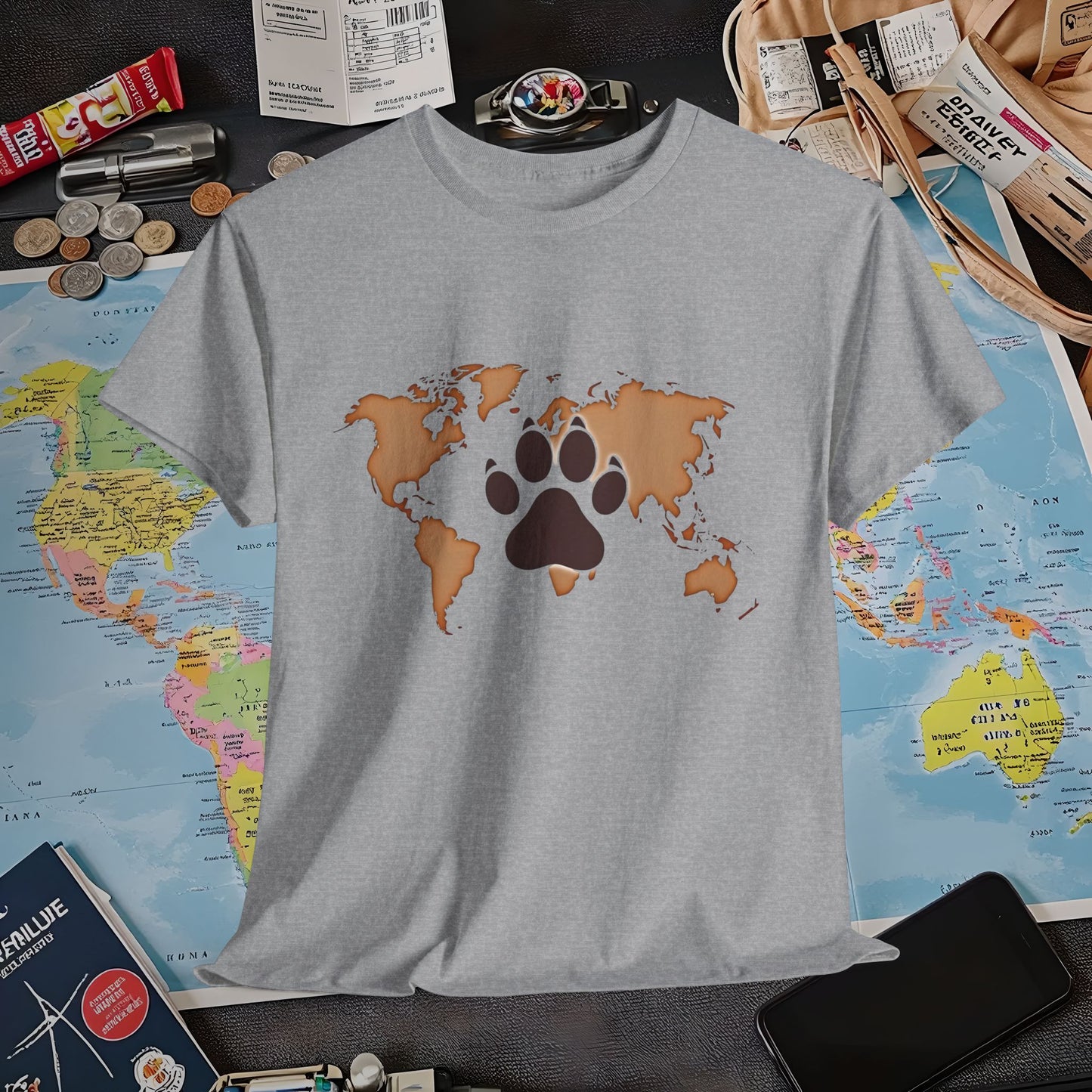 Paw Connect Air Travel T-Shirts | Jetsetter, Airport, and International Flight Tees