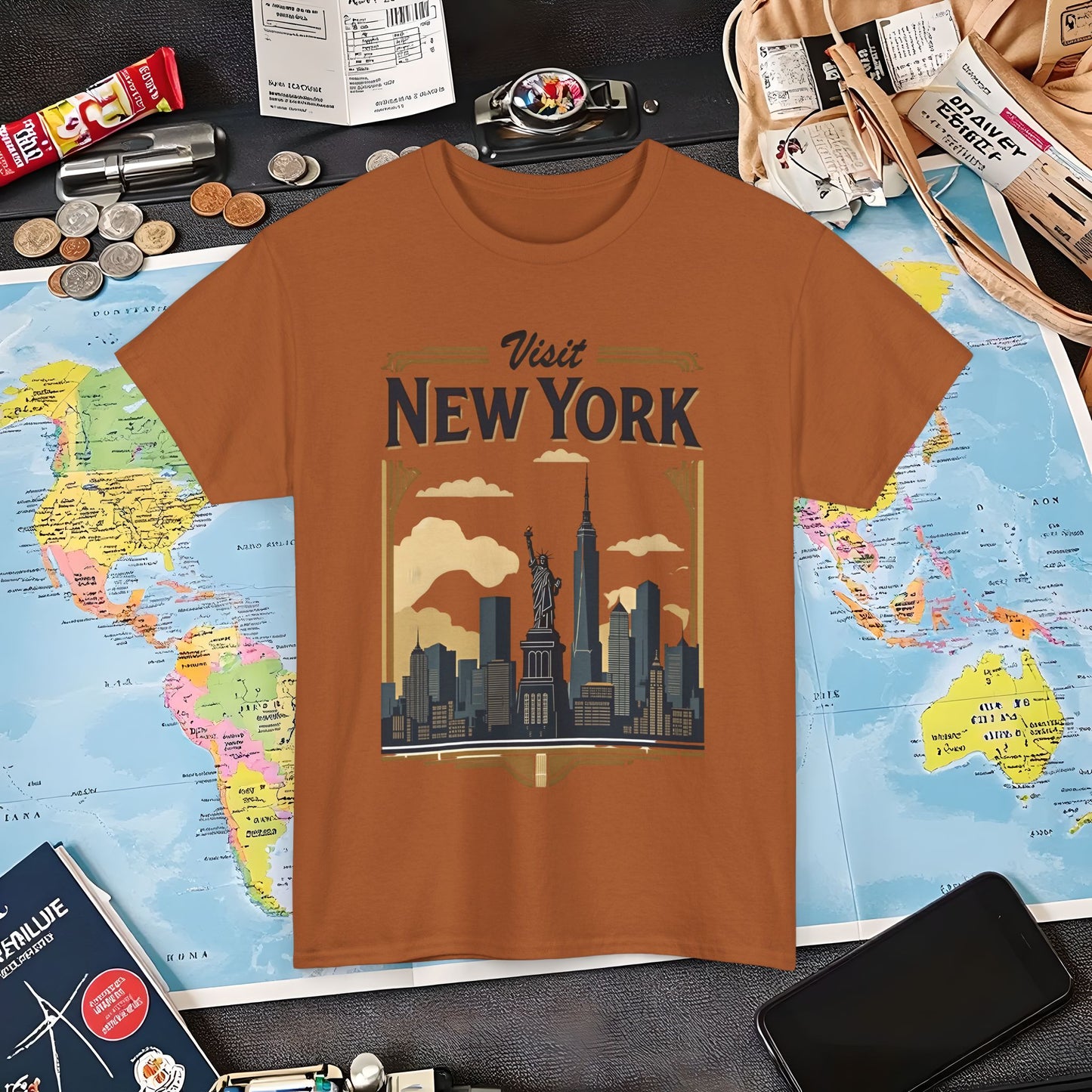 Art Deco NYC Air Travel T-Shirts | Jetsetter, Airport, and International Flight Tees