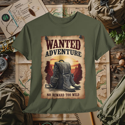 Wanted Adventure, No Reward too Wild, Outdoor Adventure T-Shirts | Camping, Hiking, Rafting & Kayaking Tees for Nature Lovers