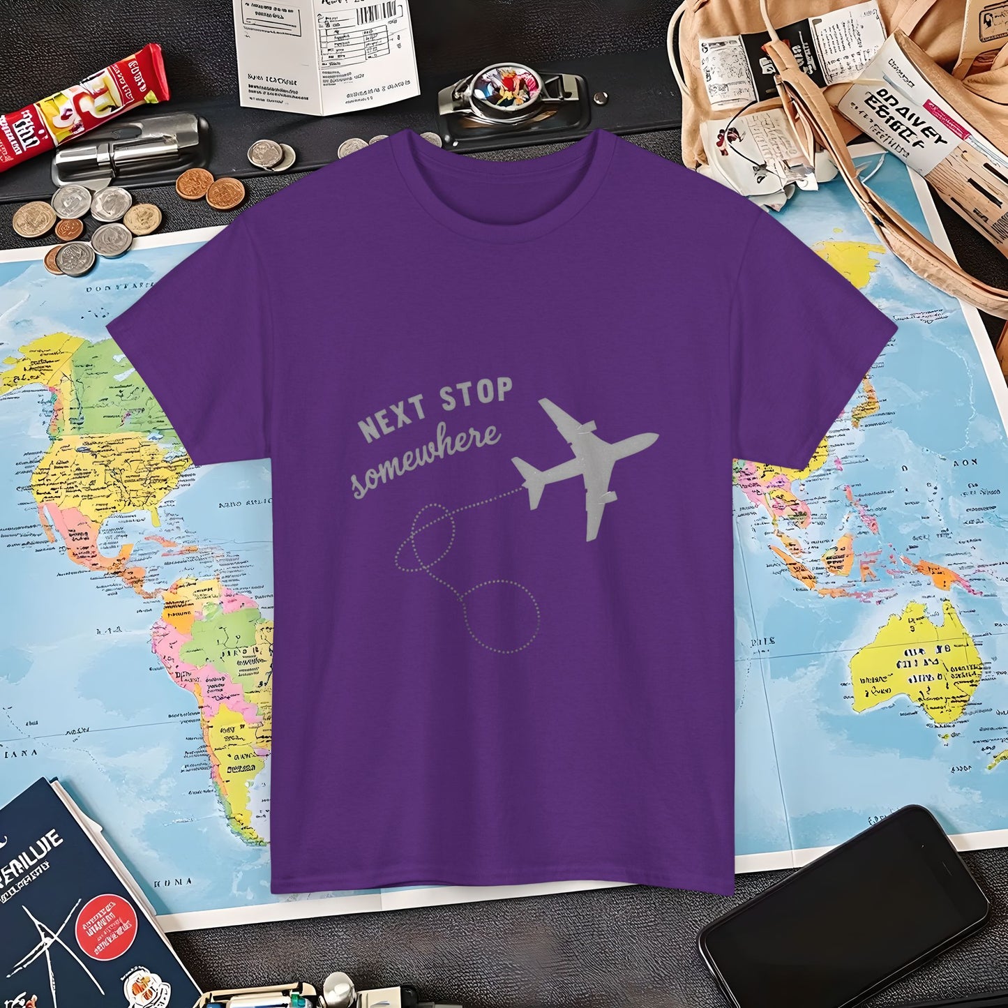 Next Stop... Somewhere, Air Travel T-Shirts | Jetsetter, Airport, and International Flight Tees