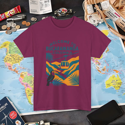 Bucaramanga Cable Car over Chicamocha Canyon Tee – Colombia Adventure Shirt | Layover Club Air Travel T-Shirts | Jetsetter, Airport, and International Flight Tees