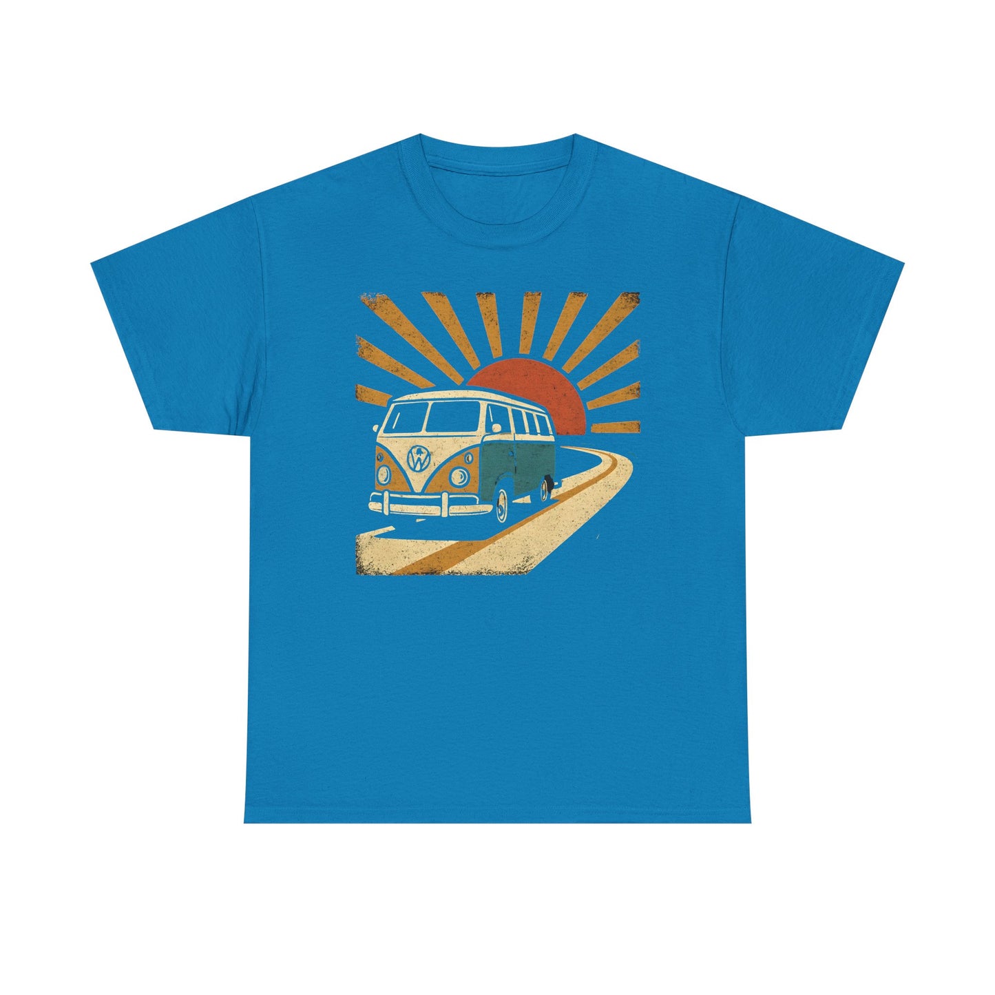 Sunset Road Trip T-Shirt – Vintage VW Van Adventure Design