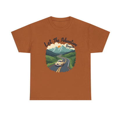 Adventure Awaits Road Trip & Vehicle Travel T-Shirts | Car, RV, and Motorcycle Adventure Tees