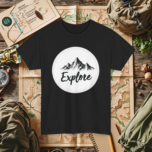 Mountain Explore Outdoor Adventure T-Shirts | Camping, Hiking, Rafting & Kayaking Tees for Nature Lovers