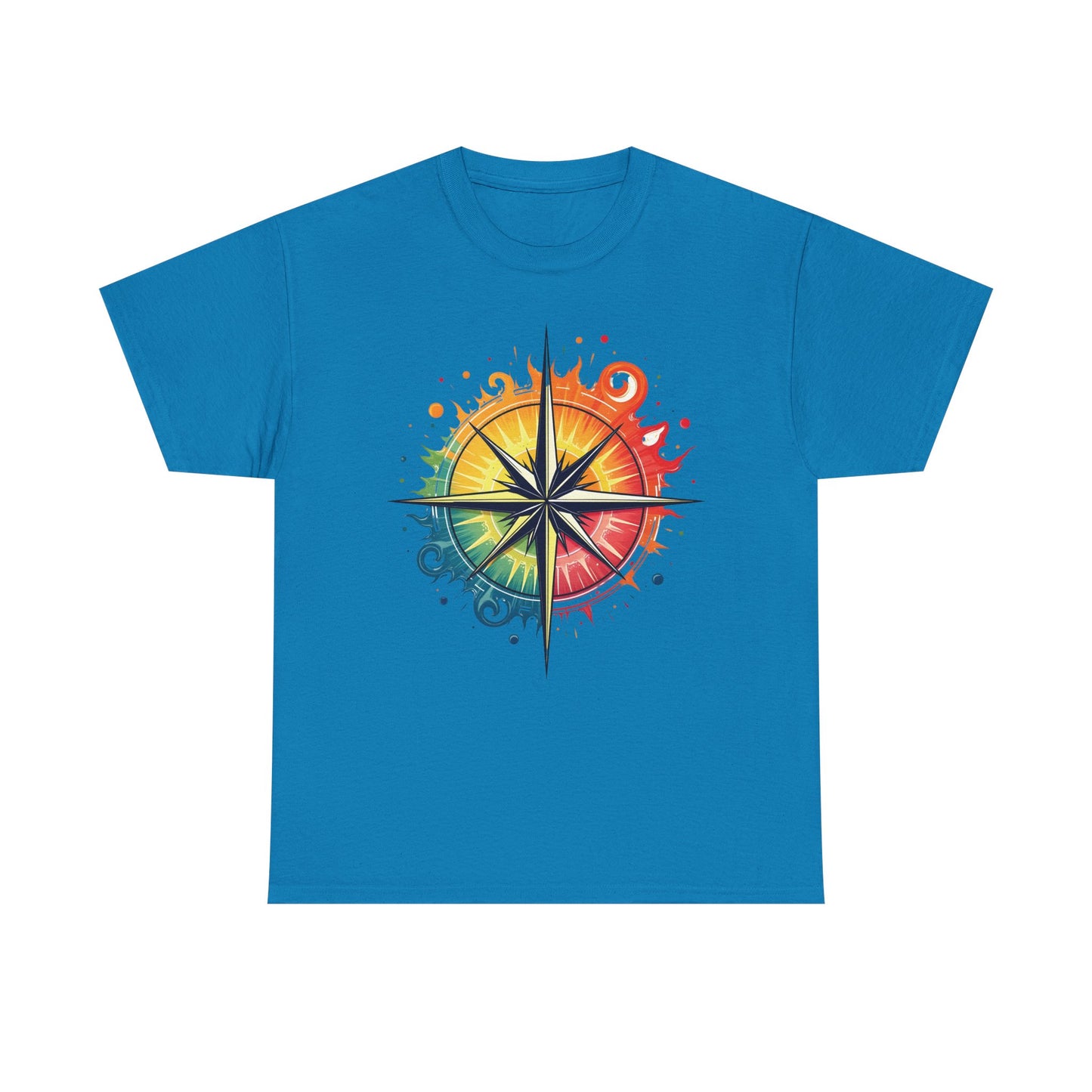 Psychedelic Compass Road Trip & Vehicle Travel T-Shirts | Car, RV, and Motorcycle Adventure Tees