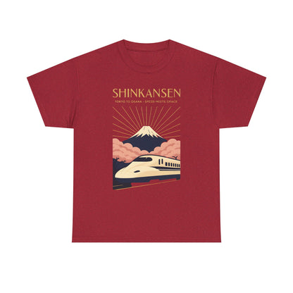 Shinkansen – Art Deco Speed & Grace Japanese Bullet Train Tee Road Trip & Vehicle Travel T-Shirts | Car, RV, and Motorcycle Adventure Tees