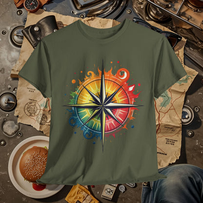 Psychedelic Compass Road Trip & Vehicle Travel T-Shirts | Car, RV, and Motorcycle Adventure Tees