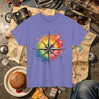 Psychedelic Compass Road Trip & Vehicle Travel T-Shirts | Car, RV, and Motorcycle Adventure Tees