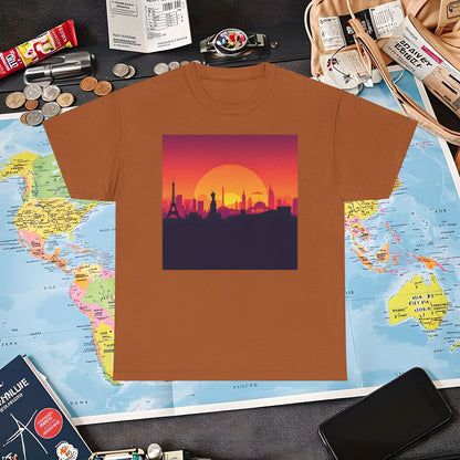 Silhouetted Monuments Air Travel T-Shirts | Jetsetter, Airport, and International Flight Tees