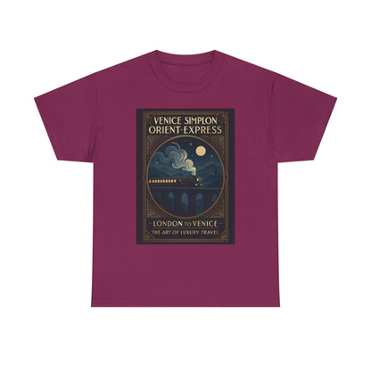 Orient Express at Night – Art Deco Venice Simplon Midnight Train Tee Road Trip & Vehicle Travel T-Shirts | Car, RV, and Motorcycle Adventure Tees