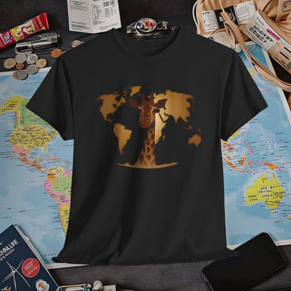 Giraffe Globe Air Travel T-Shirts | Jetsetter, Airport, and International Flight Tees