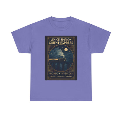 Orient Express at Night – Art Deco Venice Simplon Midnight Train Tee Road Trip & Vehicle Travel T-Shirts | Car, RV, and Motorcycle Adventure Tees
