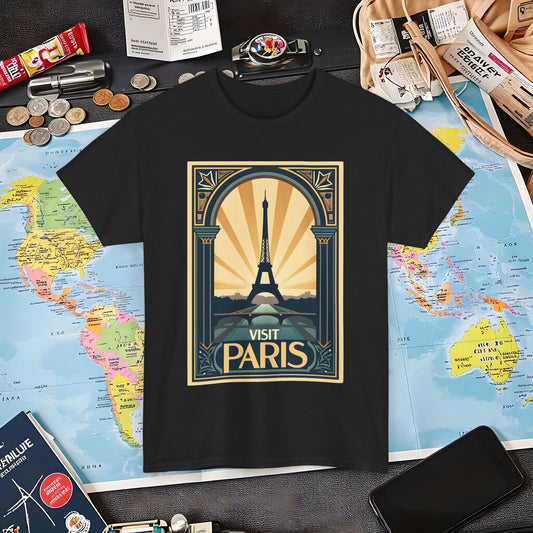 Paris Elegance Air Travel T-Shirts | Jetsetter, Airport, and International Flight Tees