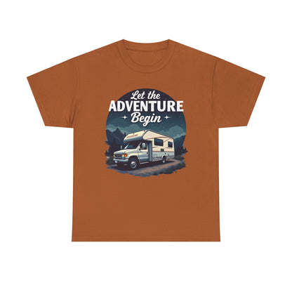 Adventure Awaits Road Trip & Vehicle Travel T-Shirts | Car, RV, and Motorcycle Adventure Tees