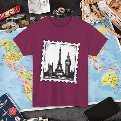 Europe Stamp Air Travel T-Shirts | Jetsetter, Airport, and International Flight Tees