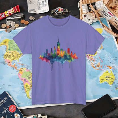 Vibrant Skyline T-Shirts | Jetsetter, Airport, and International Flight Tees