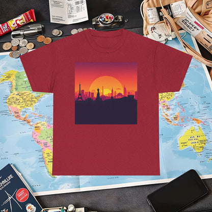 Silhouetted Monuments Air Travel T-Shirts | Jetsetter, Airport, and International Flight Tees