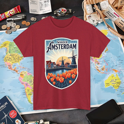 Amsterdam Vintage Air Travel T-Shirts | Jetsetter, Airport, and International Flight Tees
