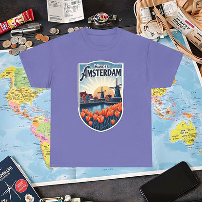 Amsterdam Vintage Air Travel T-Shirts | Jetsetter, Airport, and International Flight Tees