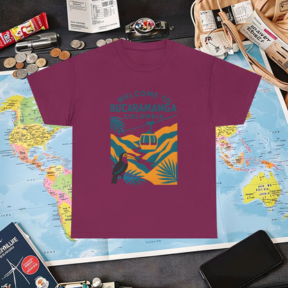 Bucaramanga Cable Car over Chicamocha Canyon Tee – Colombia Adventure Shirt | Layover Club Air Travel T-Shirts | Jetsetter, Airport, and International Flight Tees