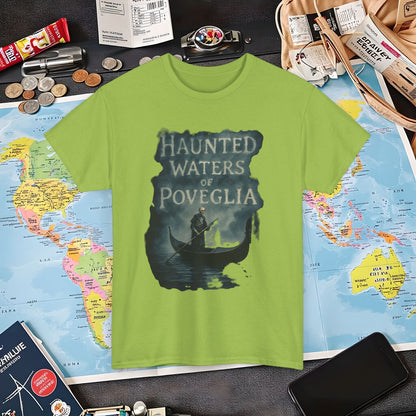 Haunted Venice Ghostly Gondolier Shirt – Spooky Dark Tourism Graphic Tee | Layover Club Air Travel T-Shirts | Jetsetter, Airport, and International Flight Tees