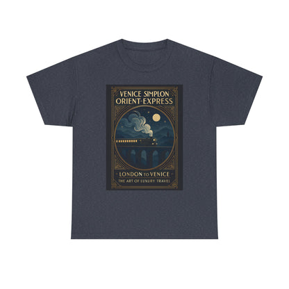 Orient Express at Night – Art Deco Venice Simplon Midnight Train Tee Road Trip & Vehicle Travel T-Shirts | Car, RV, and Motorcycle Adventure Tees