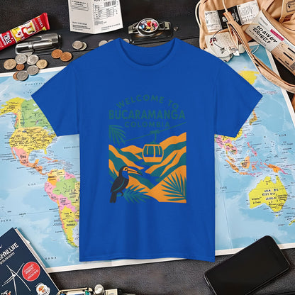 Bucaramanga Cable Car over Chicamocha Canyon Tee – Colombia Adventure Shirt | Layover Club Air Travel T-Shirts | Jetsetter, Airport, and International Flight Tees