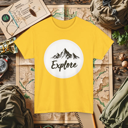 Mountain Explore Outdoor Adventure T-Shirts | Camping, Hiking, Rafting & Kayaking Tees for Nature Lovers