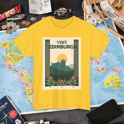 Edinburgh Poster Air Travel T-Shirts | Jetsetter, Airport, and International Flight Tees
