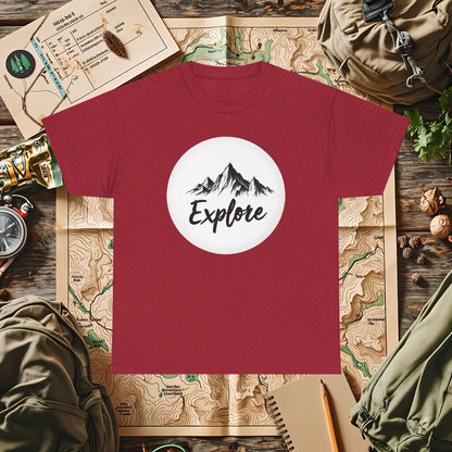 Mountain Explore Outdoor Adventure T-Shirts | Camping, Hiking, Rafting & Kayaking Tees for Nature Lovers