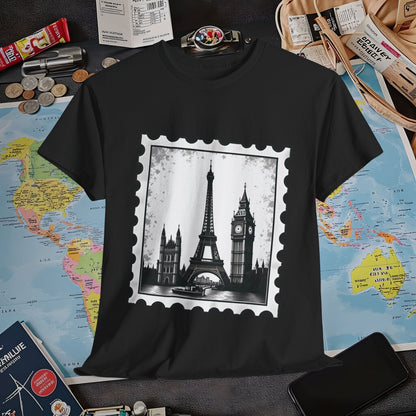 Europe Stamp Air Travel T-Shirts | Jetsetter, Airport, and International Flight Tees