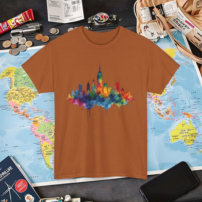 Vibrant Skyline T-Shirts | Jetsetter, Airport, and International Flight Tees