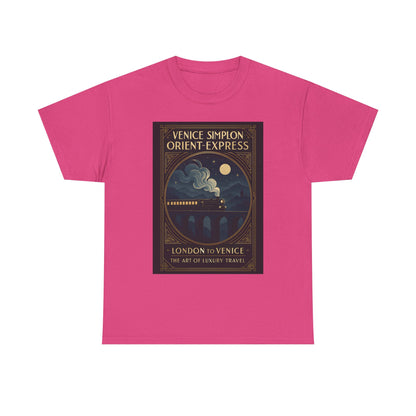 Orient Express at Night – Art Deco Venice Simplon Midnight Train Tee Road Trip & Vehicle Travel T-Shirts | Car, RV, and Motorcycle Adventure Tees