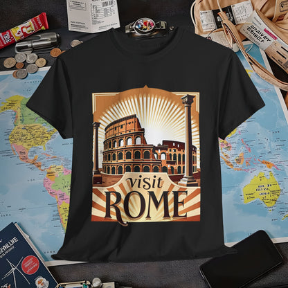 Rome Retro Air Travel T-Shirts | Jetsetter, Airport, and International Flight Tees