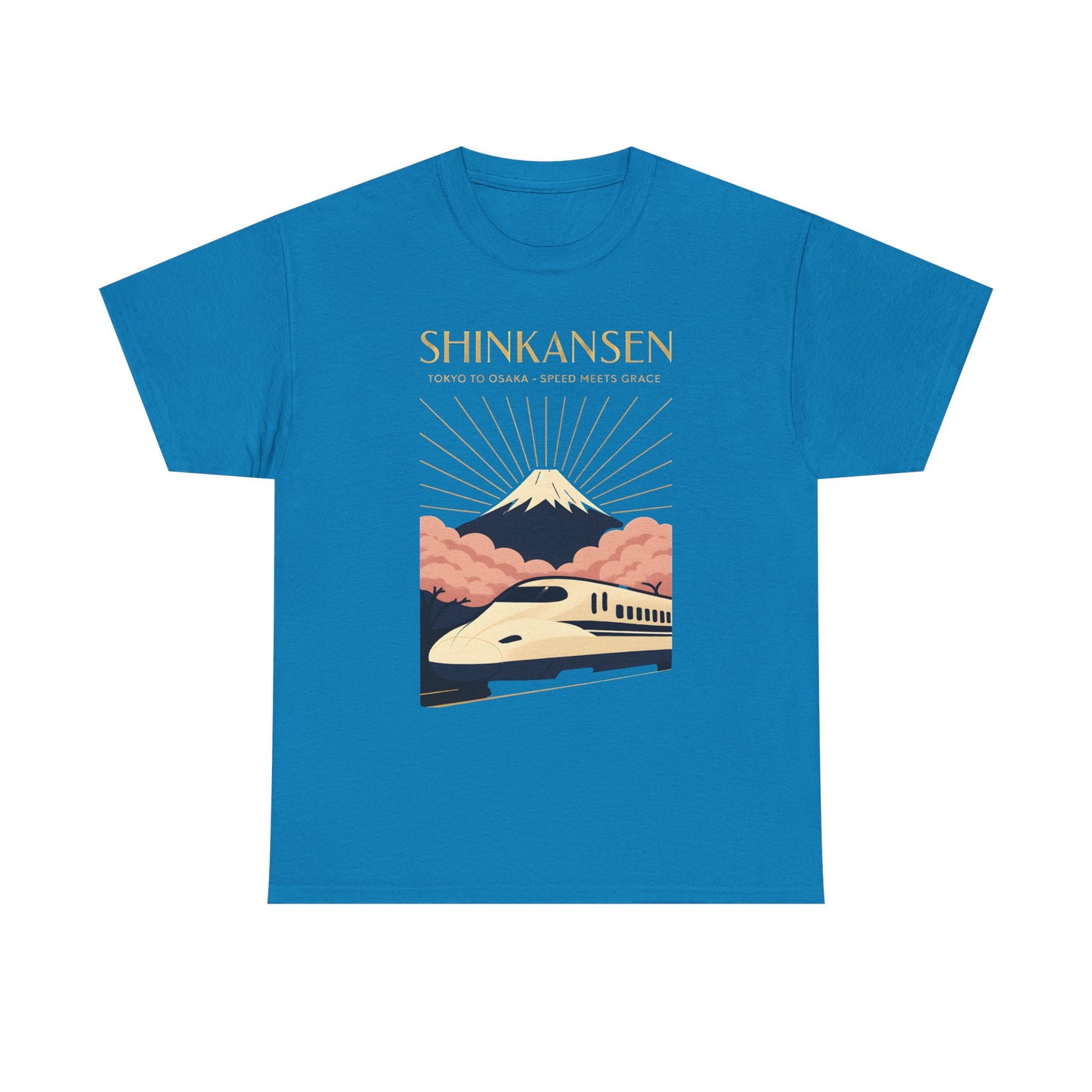 Shinkansen – Art Deco Speed & Grace Japanese Bullet Train Tee Road Trip & Vehicle Travel T-Shirts | Car, RV, and Motorcycle Adventure Tees