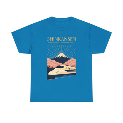 Shinkansen – Art Deco Speed & Grace Japanese Bullet Train Tee Road Trip & Vehicle Travel T-Shirts | Car, RV, and Motorcycle Adventure Tees