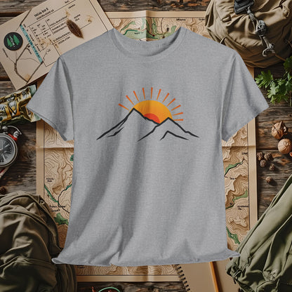 Sunrise Peaks Outdoor Adventure T-Shirts | Camping, Hiking, Rafting & Kayaking Tees for Nature Lovers